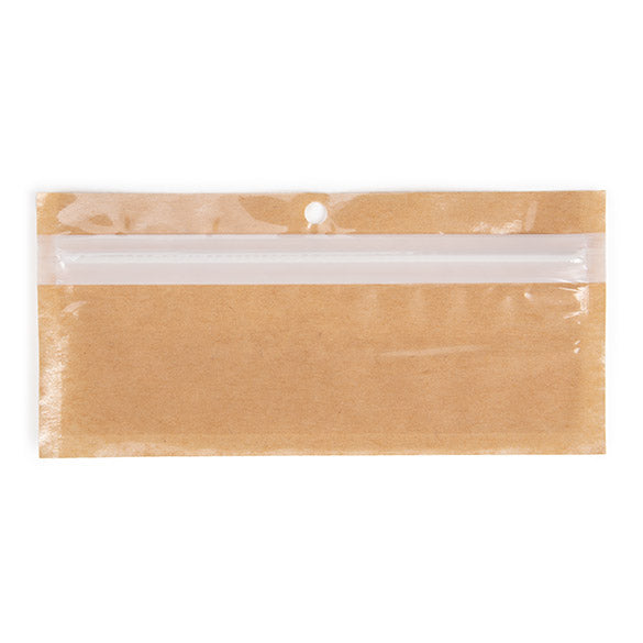 Druckverschlussbeutel Umweltfreundlich Kraft 14x4.4 cm (100 Stück) [HZBBE8KC]