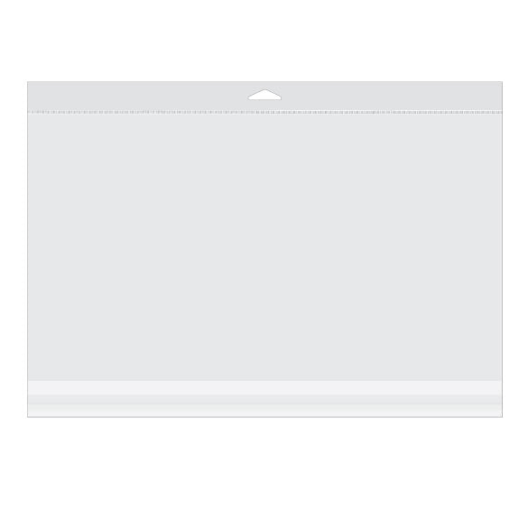 Headerbeutel Transparent 42.9x24.2cm Wiederverschließbar (100 Stück) [HB16X9]