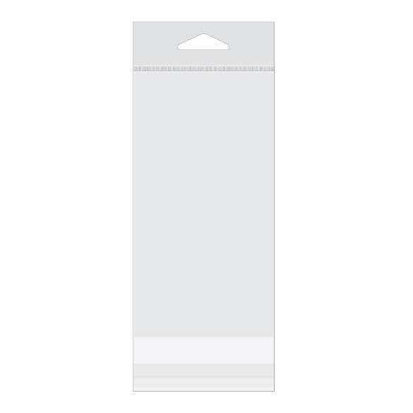Headerbeutel Transparent 8.1x15.4cm Wiederverschließbar (100 Stück) [HB3X6S]