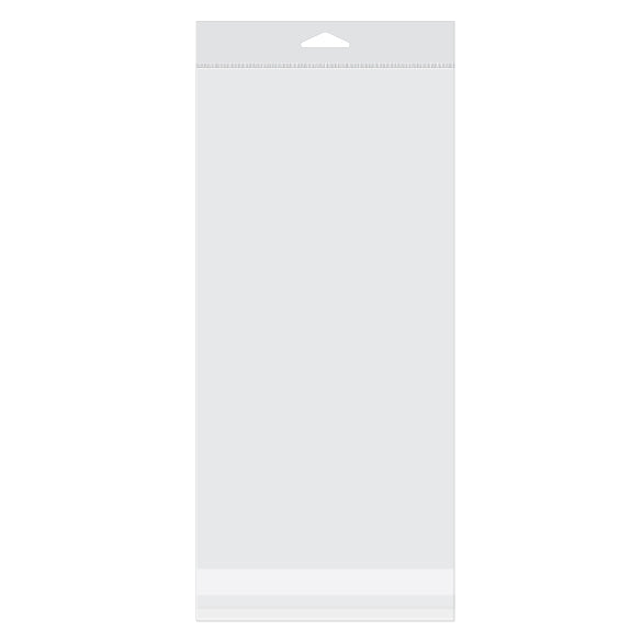 Headerbeutel Transparent 15.7x30.6cm Wiederverschließbar (100 Stück) [HB612S]