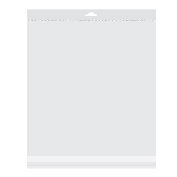 Headerbeutel Transparent 31.6x33cm zum Oben laden von Inhalten (100 Stück) [HBT1213]