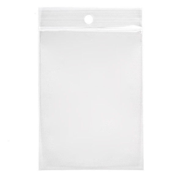 Druckverschlussbeutel mit Aufhängeloch 7x9.5cm Transparent PP 75 Mikron (100 Stück) [Z3R23XL]