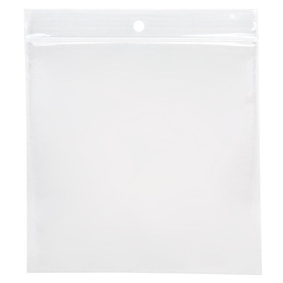 Druckverschlussbeutel mit Aufhängeloch 12.5x12.5cm Transparent PP 100 Mikron (100 Stück) [Z4R55]