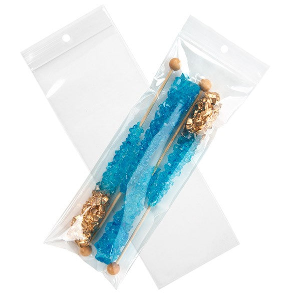 Druckverschlussbeutel mit Euroloch 7.5x20.5cm Transparent PP 50 Mikron (100 Stück) [ZR38]