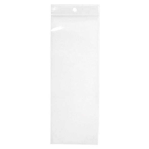 Druckverschlussbeutel mit Euroloch 7.5x20.5cm Transparent PP 50 Mikron (100 Stück) [ZR38]