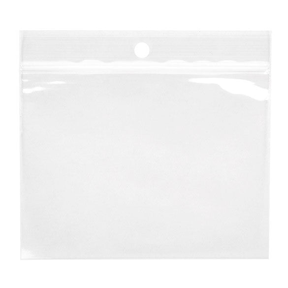 Druckverschlussbeutel mit Aufhängeloch 10x7.5cm Transparent PP 50 Mikron (100 Stück) [ZR43]