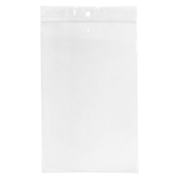 Druckverschlussbeutel mit Euroloch 12.5x20.5cm Transparent PP 50 Mikron (100 Stück) [ZR58V]