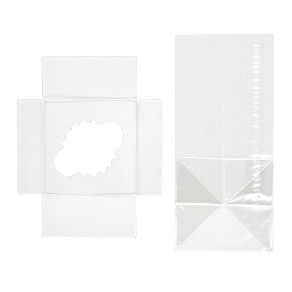 Cupcake-Beutel mit Einsatz für 1 Cupcake 10.2x10.2x22.9cm Transparent (100 Stück) [CBG4XL]