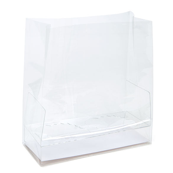 Cupcake-Beutel mit Einsatz für 2 Mini-Cupcakes 12.7x5.7x12.7cm Transparent (100 Stück) [CBG9]