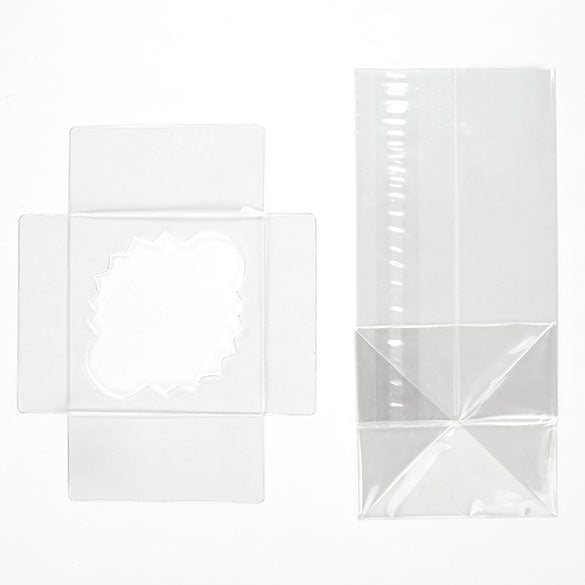 Cupcake-Beutel mit Einsatz für 2 Mini-Cupcakes 12.7x5.7x12.7cm Transparent (100 Stück) [CBG9]