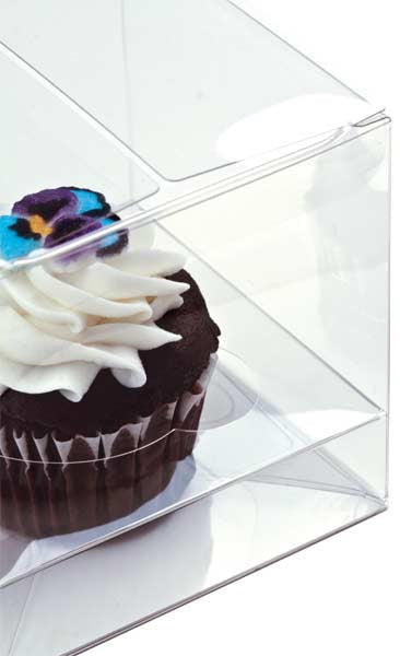 Cupcake-Boxen für 2 Cupcakes 17.8x10.2x10.2cm Transparent (100 Stück) [CBS174]