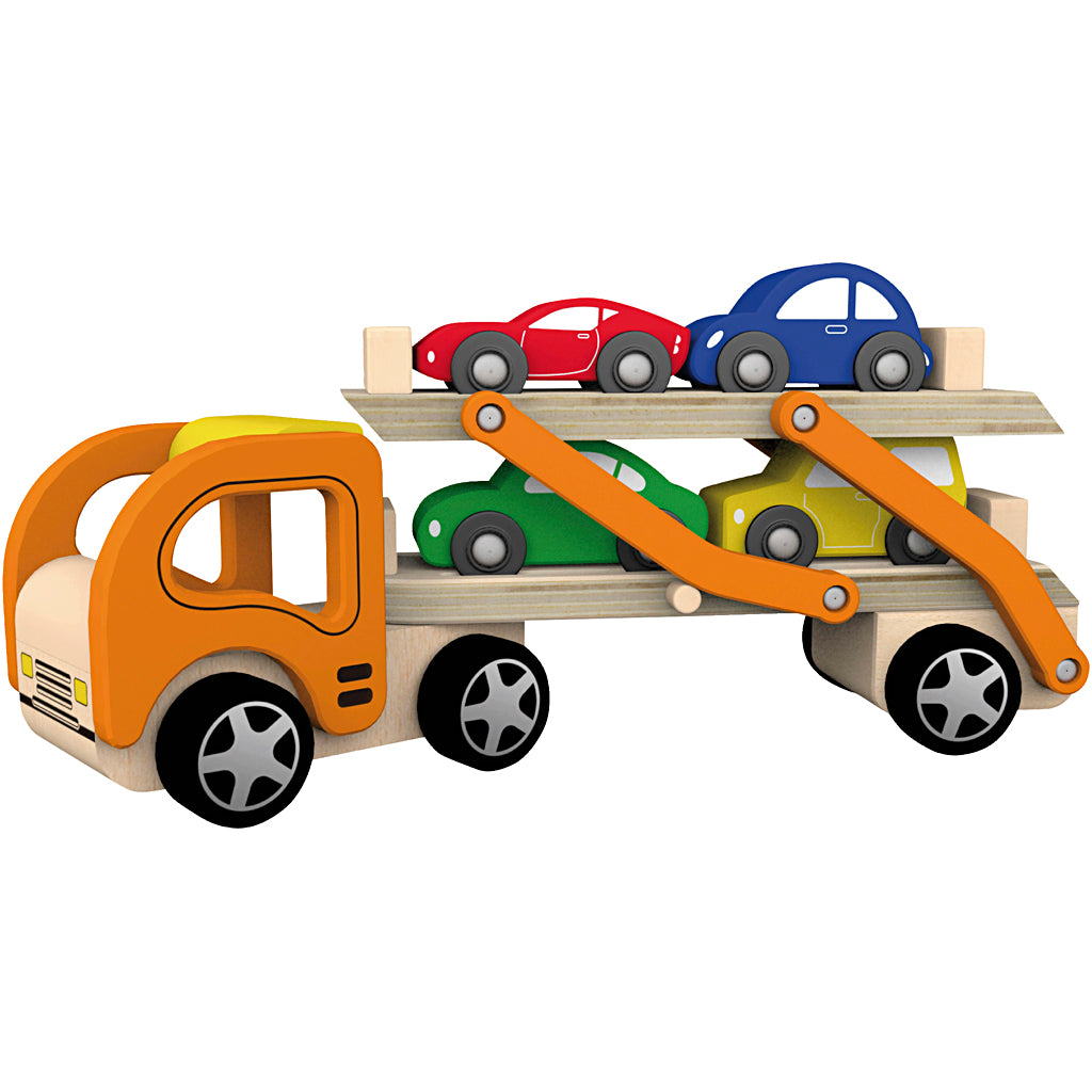 VIGA car transporter toy, size 29x15x8 cm