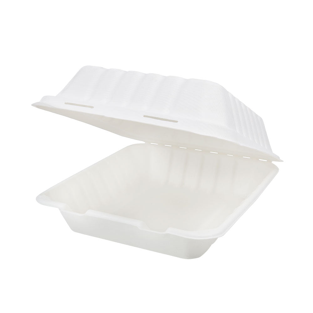 Schale mit Deckel Zuckerrohr 22x18,5x7 cm (200 Stück) [GB-DFC01316]