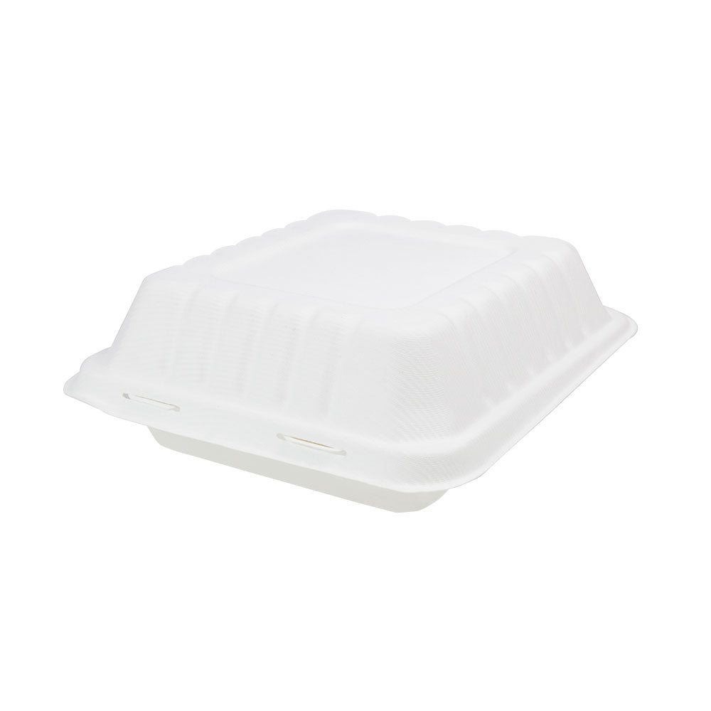 Schale mit Deckel Zuckerrohr 22x18,5x7 cm (200 Stück) [GB-DFC01316]