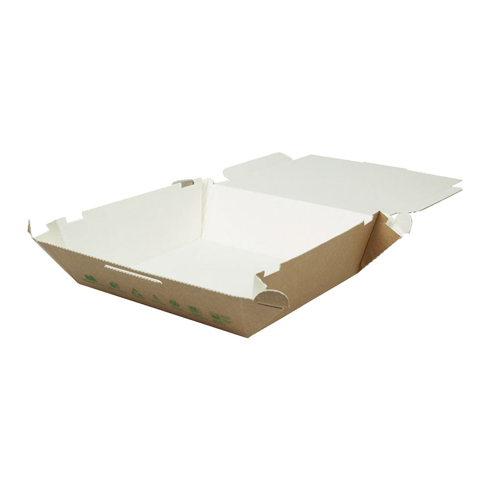 Take-away-Boxen Karton 22x6,6x21 cm 1700 ml Braun bio-beschichtet (300 Stück) [GB-DFC04261]