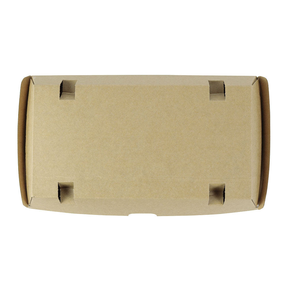 Take-away-Boxen Karton mit Klappdeckel 24,8x13x7,5 cm Braun (200 Stück) [GB-DFC04325]