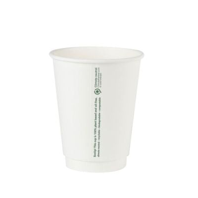 Doppelwandiger Becher Pappe 300 ml Ø 80 Weiß (500 Stück) [GB-DHD04643]