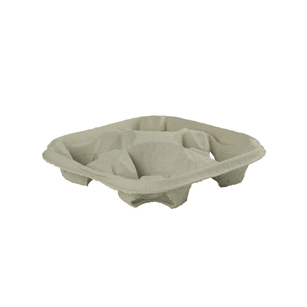 Quadruple cardboard cup holder unbleached (220 pieces)
