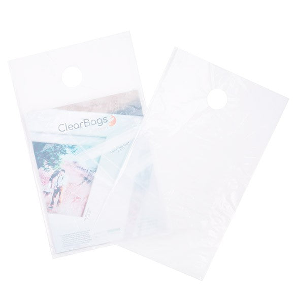 Türknopftaschen Transparent Weiß 22.9x30.5cm (100 Stück) [DK2W]