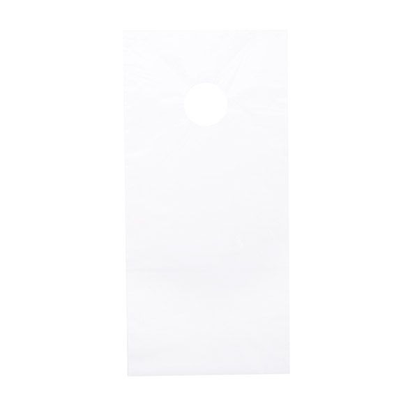 Türknopftaschen Transparent 15x30cm Weiß (100 Stück) [DK3W]