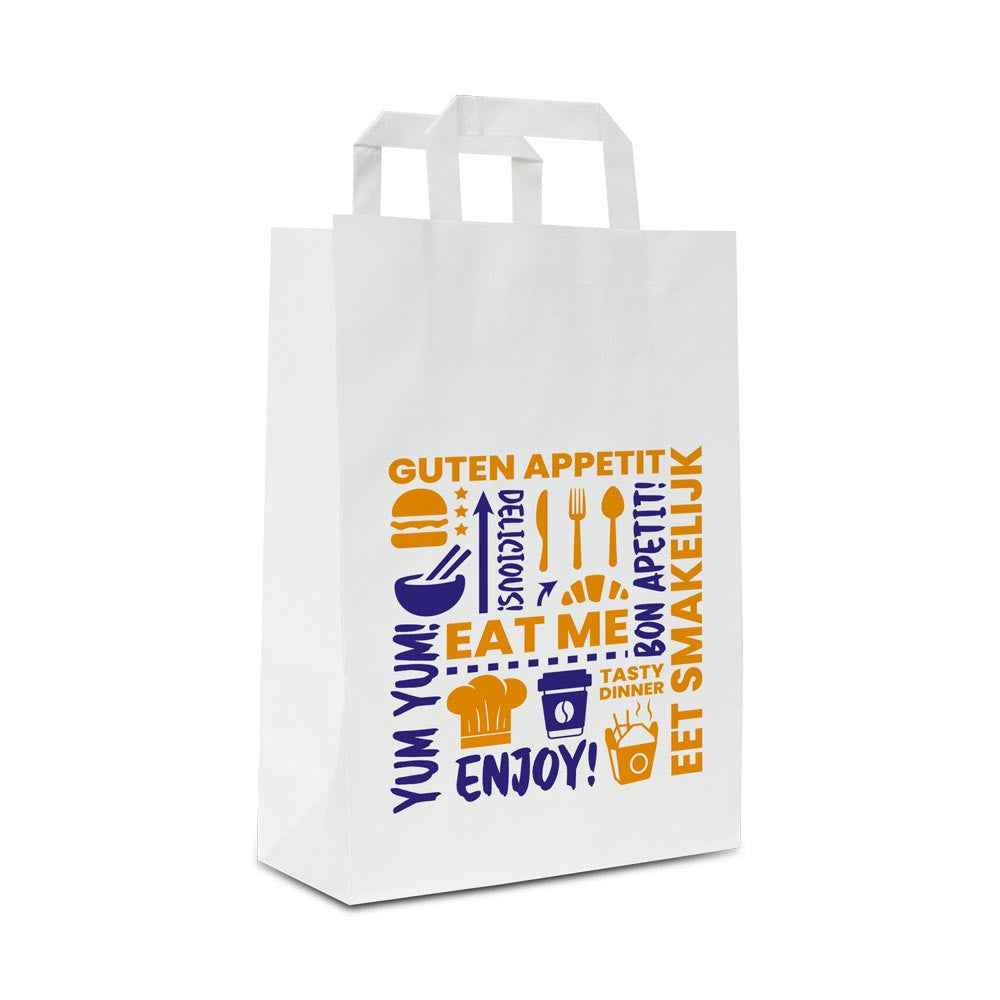 Take-away bags 26+12x35cm White (250 pcs)