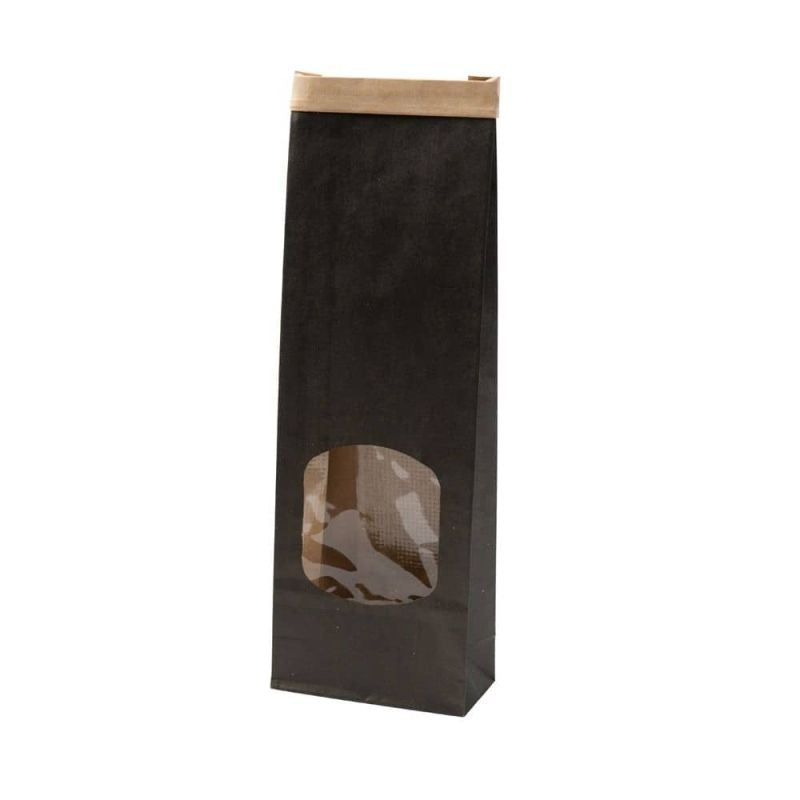 Bags Kraft Black with Closure 9x4.5x26 cm (500 pieces)