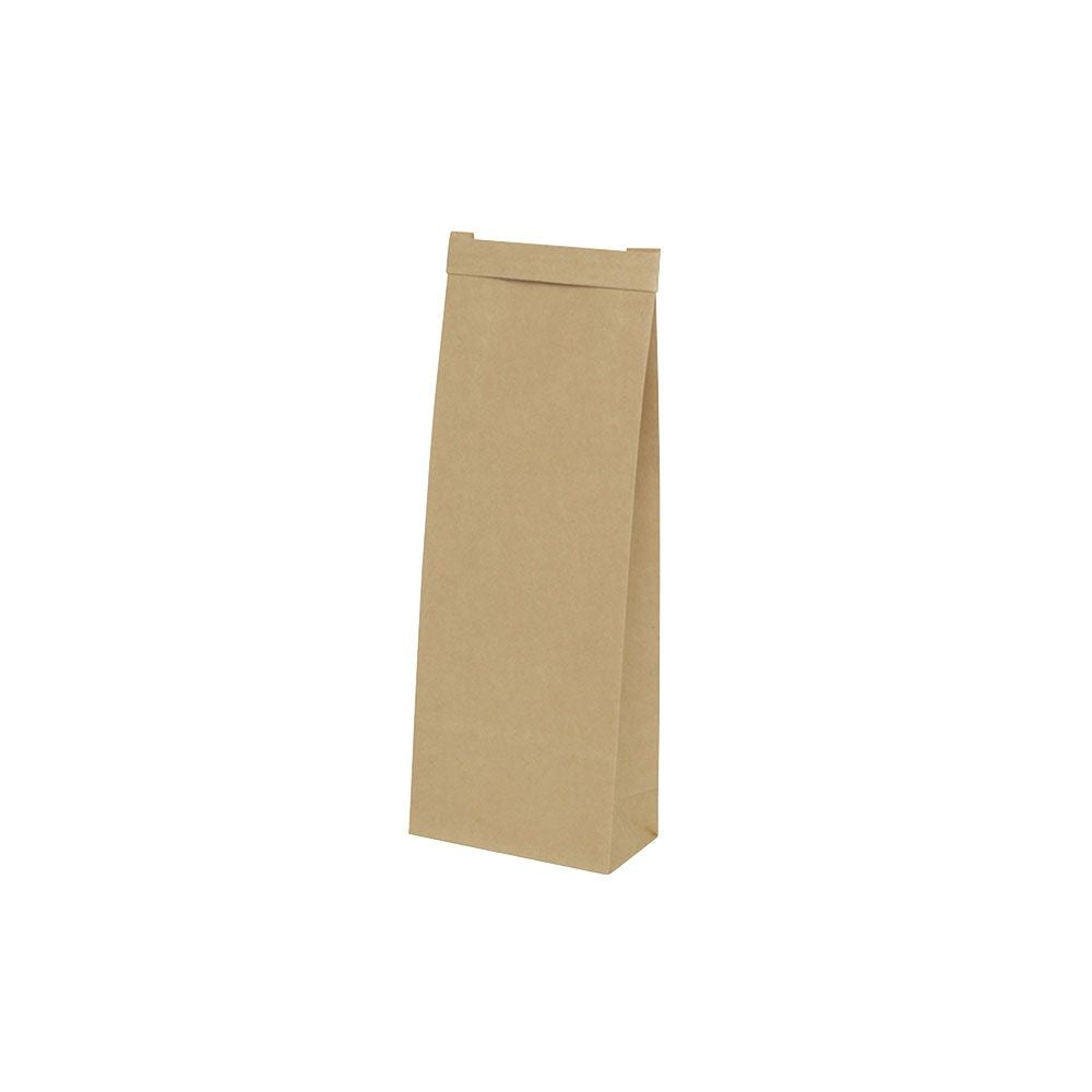 Kraft bags Brown 9x4.5x23.5 cm reclosable (500 pieces)