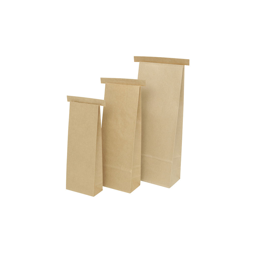 Tüten Kraft braun mit Verschluss 12,5x7,5x32,7 cm (500 Stück) [GB-DRE03360]