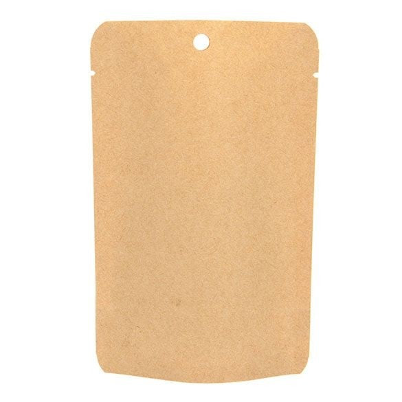 Öko-Standbodenbeutel Kraft 10.2x6x15.2cm | 57 Gramm (100 Stück) [SUPEK2]