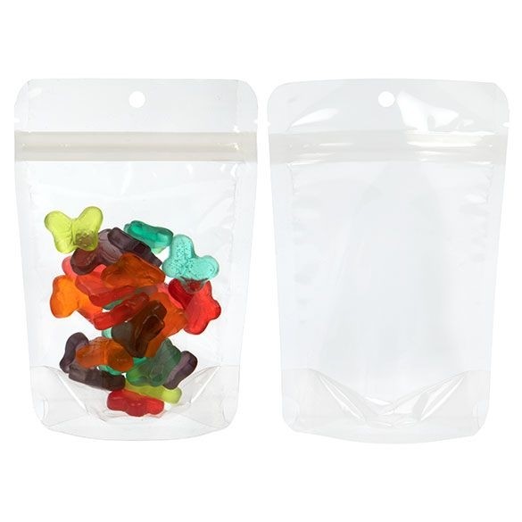 Öko Standbodenbeutel Transparent/Bioplastik 57 Gramm | 10.2x6x15.2cm (100 Stück) [ZBGE2]