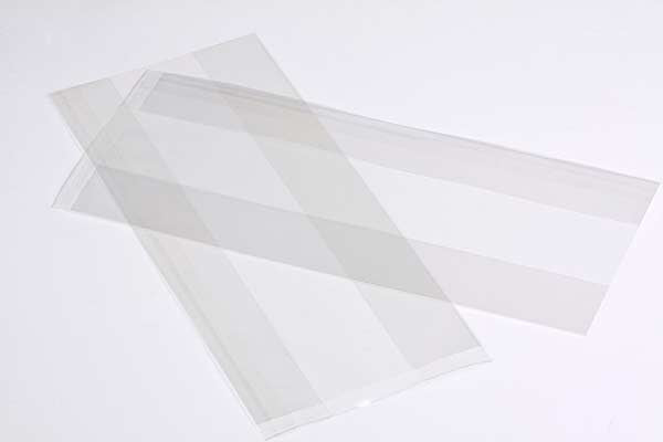 Öko-Beutel Transparent 12.7x7.6x29.2cm mit Seitenfalten (100 Stück) [CSG5]