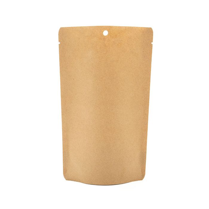 Stand Up Pouches Kraft Compostable 13x7.9x20.6cm no Grip Seal | 113 grams