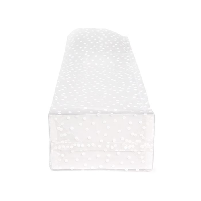 Blockbodenbeutel mit Polka Dots 8,9x5,7x30,5 cm mit Bodenblatt (100 Stück) [FFGPB16D]