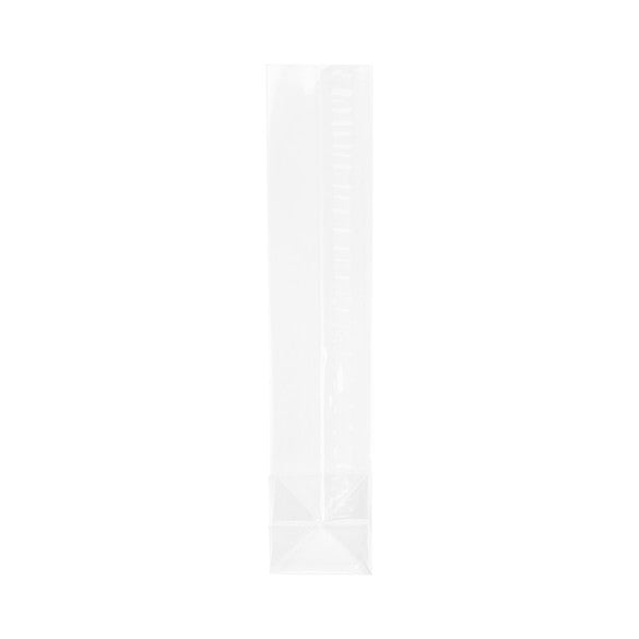 Blockbodenbeutel 4,4x4,4x21,6cm Klarsicht (100 Stück) [FG10]