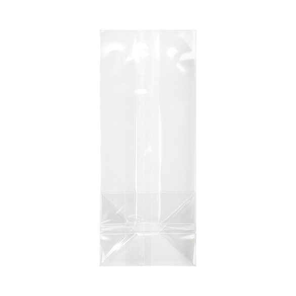 Blockbodenbeutel 5x4x12.5cm Transparent (100 Stück) [FG3]