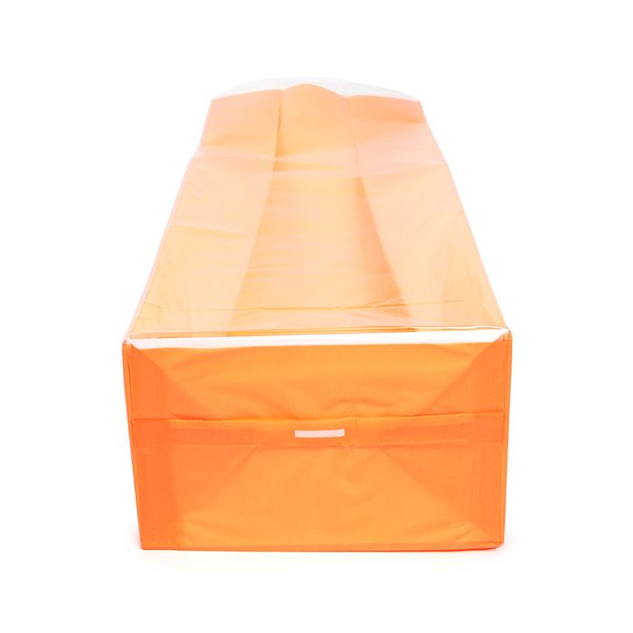 Blockbodenbeutel Neon Orange 8,9x5,7x30,5 cm mit Bodenblatt (100 Stück) [FGPB16NO]