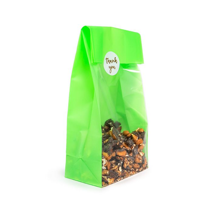 Blockbodenbeutel Neongrün 12,7x7,6x30,5 cm mit Bodenblatt (100 Stück) [FGPB1NG]