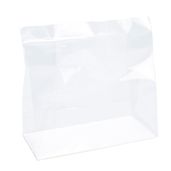 Blockbodenbeutel 12.7x5.7x12.7cm Transparent mit Bodenblatt (100 Stück) [FGPBH18]