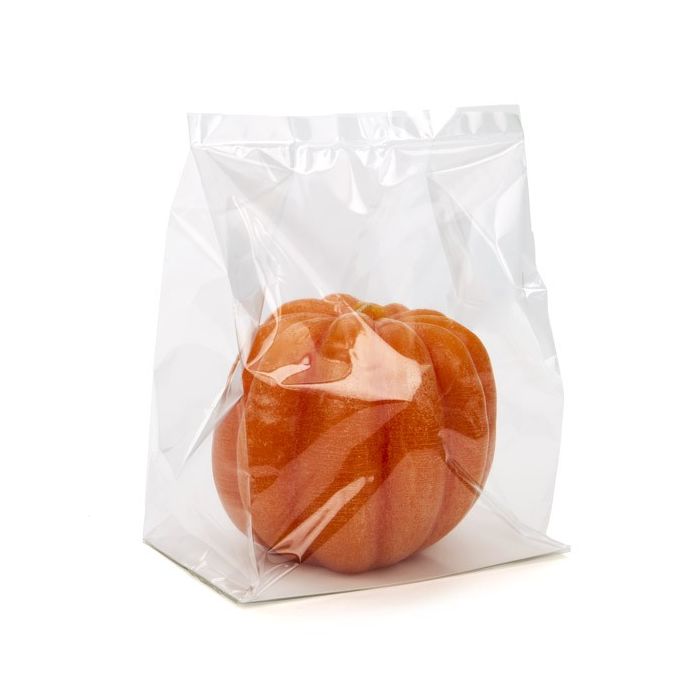 Blockbodenbeutel 17.8x10.2x22.9cm Transparent mit Bodenblatt (100 Stück) [FGPBH8]