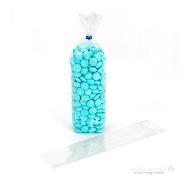 Blockbodenbeutel 4.4x4.4x21.6cm Transparent (100 Stück) [FGCC10]