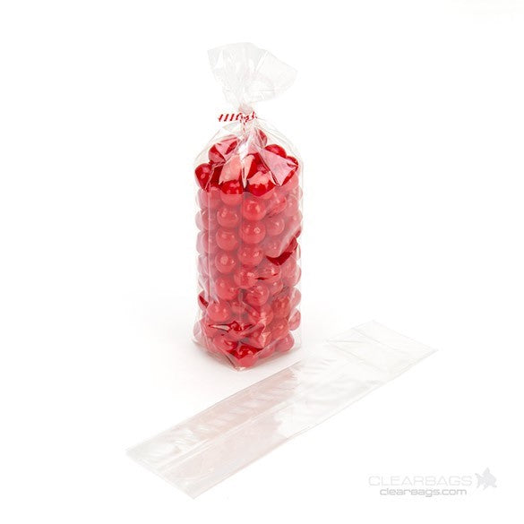 Blockbodenbeutel 5.1x5.1x21cm Transparent (100 Stück) [FGCC11]