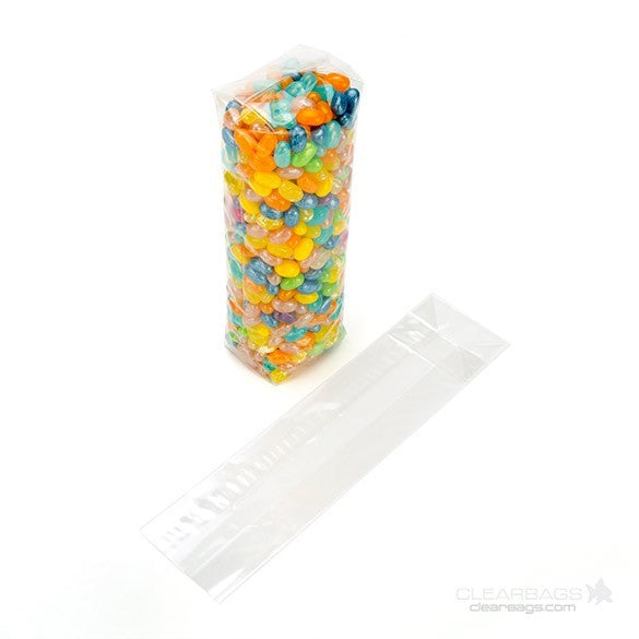 Blockbodenbeutel 6.7x4.8x26cm Transparent (100 Stück) [FGCC13]