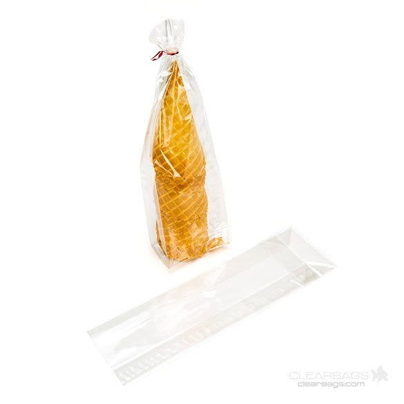 Blockbodenbeutel 8.9x5.7x30.5cm Transparent (100 Stück) [FGCC16]