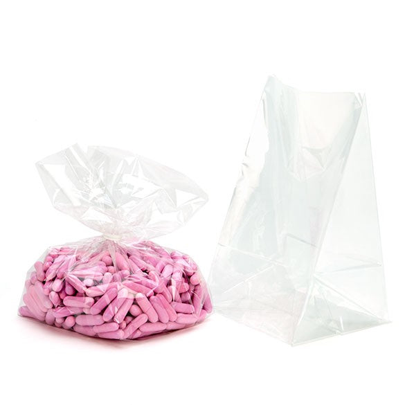 Blockbodenbeutel 10.2x10.2x17.8cm Transparent (100 Stück) [FGCC9]
