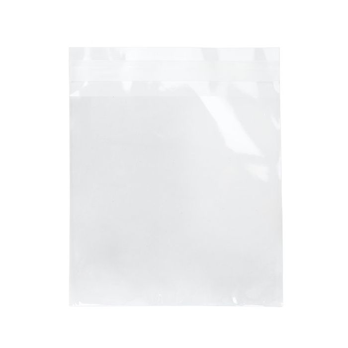 Plastikbeutel 14x14cm Transparent mit Klebestreifen (100 Stück) [B5H5H]