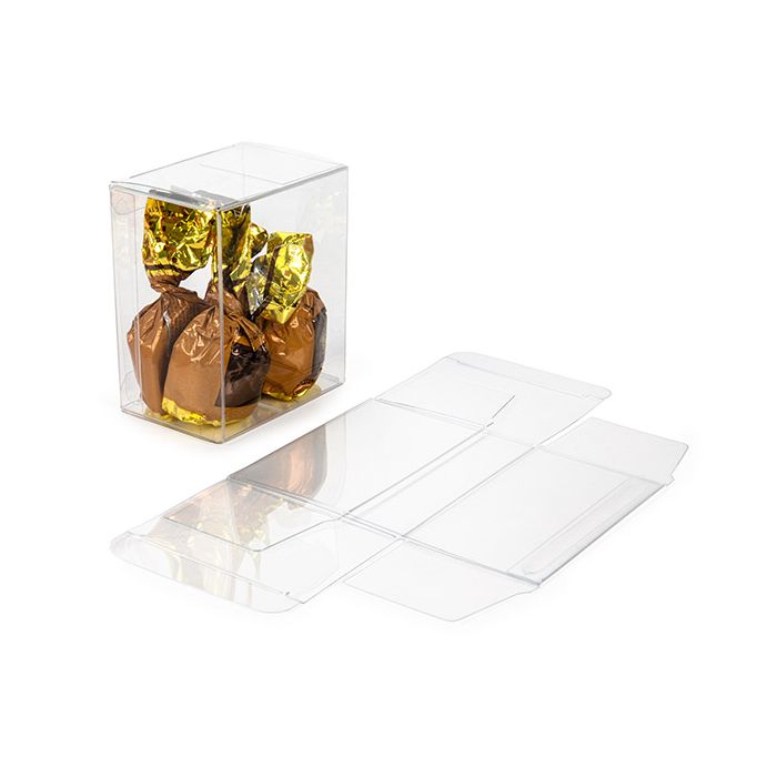 Plastik-Geschenk-Box 6,8x4,9x8,3 cm Kristall-klar (25 Stück) [FPB261]