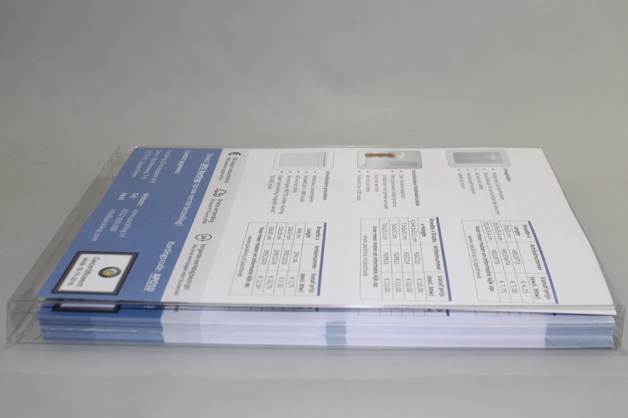 Klarsichtschachteln 21.3x2.5x31cm Transparent (25 Stück) [FPBA4]