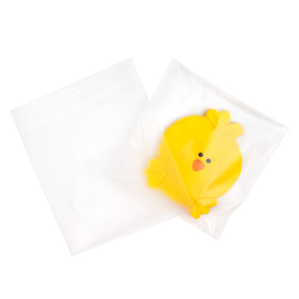 Frostweißer Plastik Klappenbeutel 14x14 cm Peal Seal (100 Stück) [B55FXL]