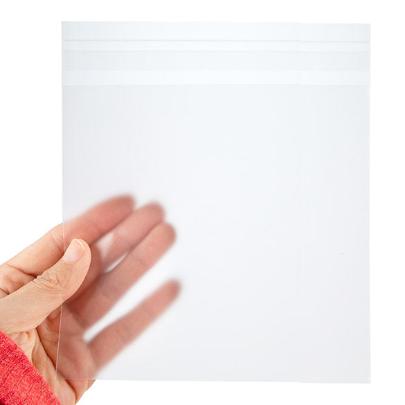 Frostweißer Plastik Klappenbeutel 14x14 cm Peal Seal (100 Stück) [B55FXL]