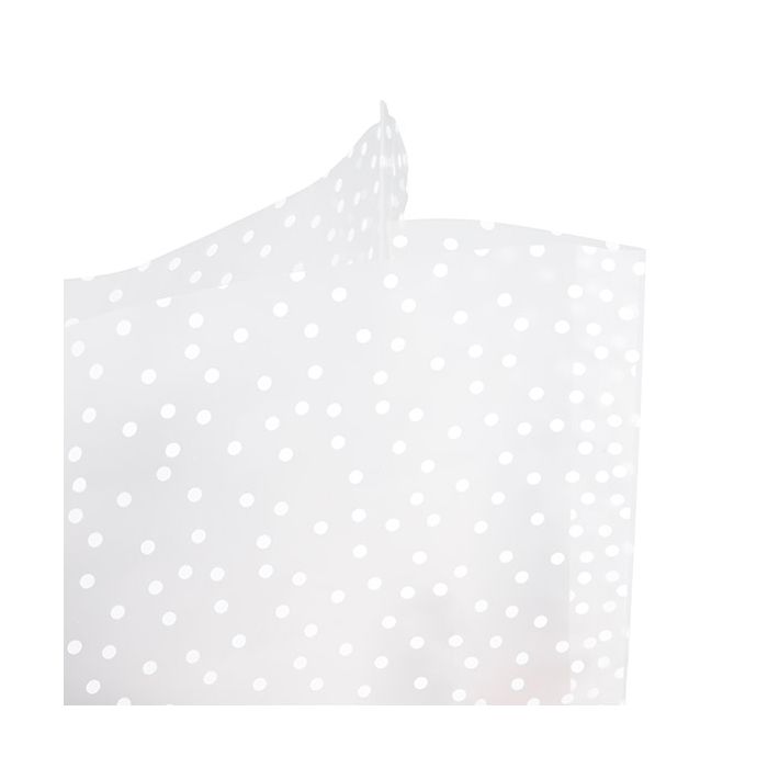 Blockbodenbeutel mit Bodenblatt Gefrostet Polka Dots 7x5.1x25.4 cm (100 Stück) [FFGPB17D]